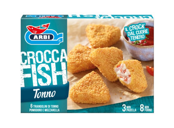 Croccafish con tonno, pack prodotto–Arbi