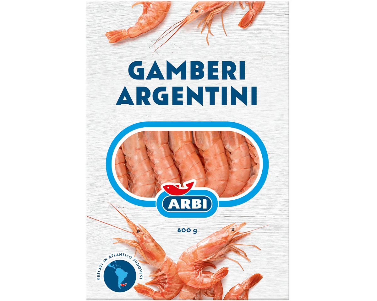 Gamberi argentini interi 800 g