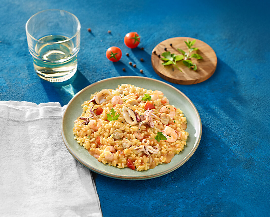 Seafood Risotto with clams, shrimp, and squid 300 g