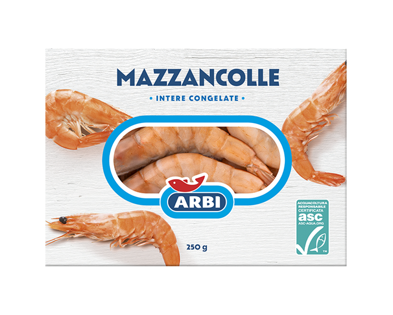 Mazzancolle intere 250 g